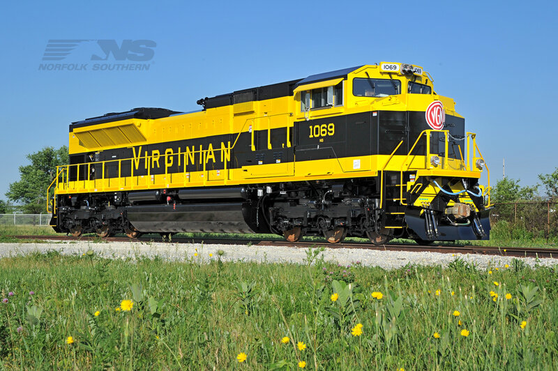 Yellow and Black Locomotive