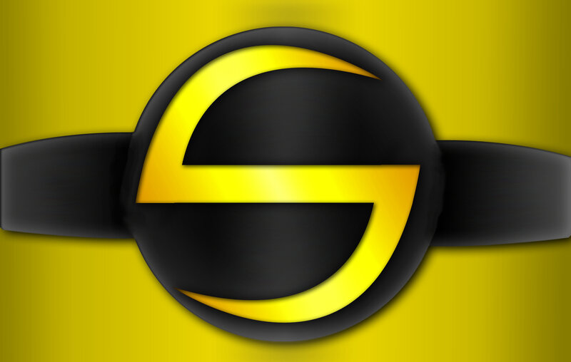 yellow and black logo design