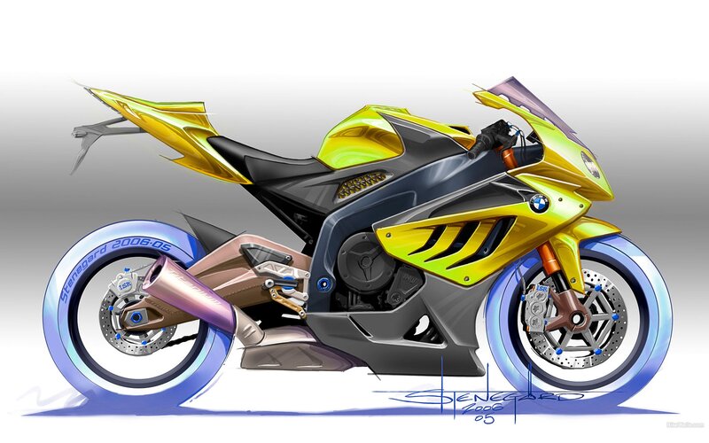 yellow and black motorcycle design