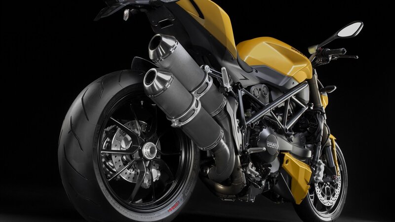 Yellow and Black Motorcycle — Dramatic, Photograph, Exhaust Pipes