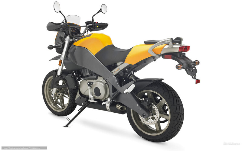 Yellow and Black Motorcycle — Neutral, Photograph, Mirror