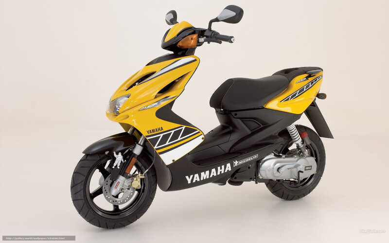 Yellow and Black Scooter — Neutral, Photograph, Seat, Handlebars, Wheel
