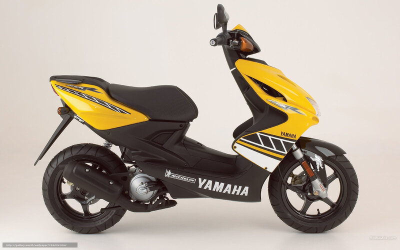 Yellow and Black Scooter — Neutral, Photograph, Seat, Wheel, Mirror
