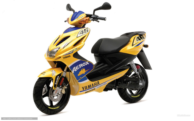 Yellow and Black Scooter — Neutral, Photograph, Seat, Wheels, Mirrors