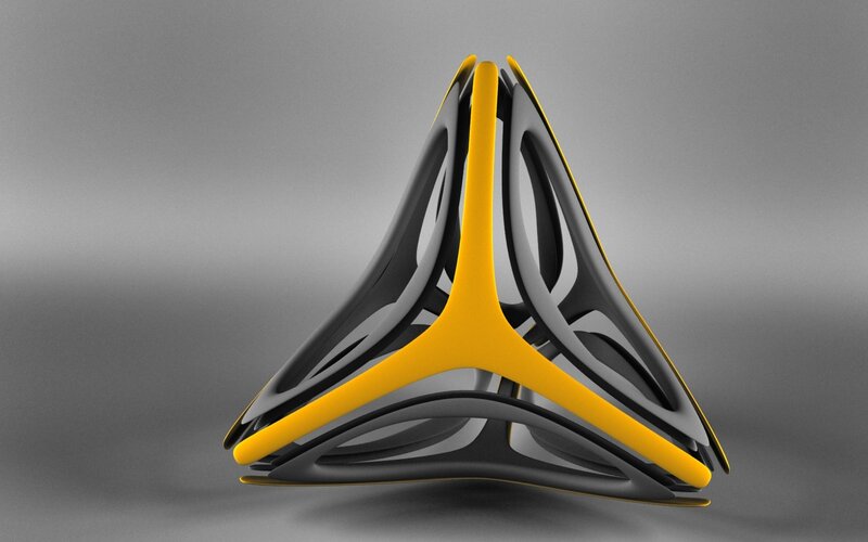 Yellow and Black Sculpture