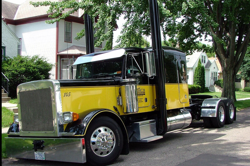 Yellow and Black Semi-truck