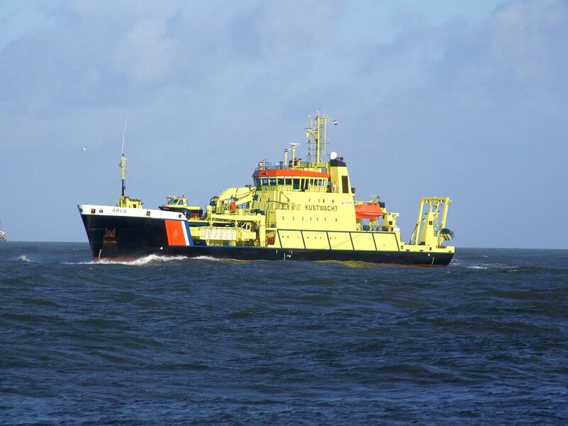 Yellow and Black Ship — Blue