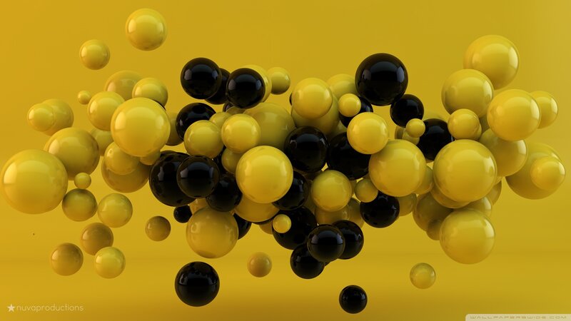 Yellow and Black Spheres