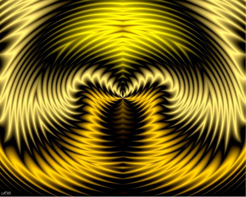 Yellow and black spiral pattern