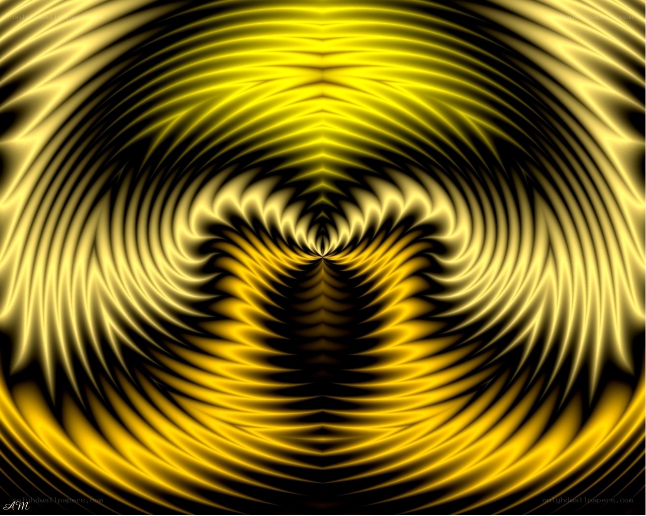 Yellow and black spiral pattern