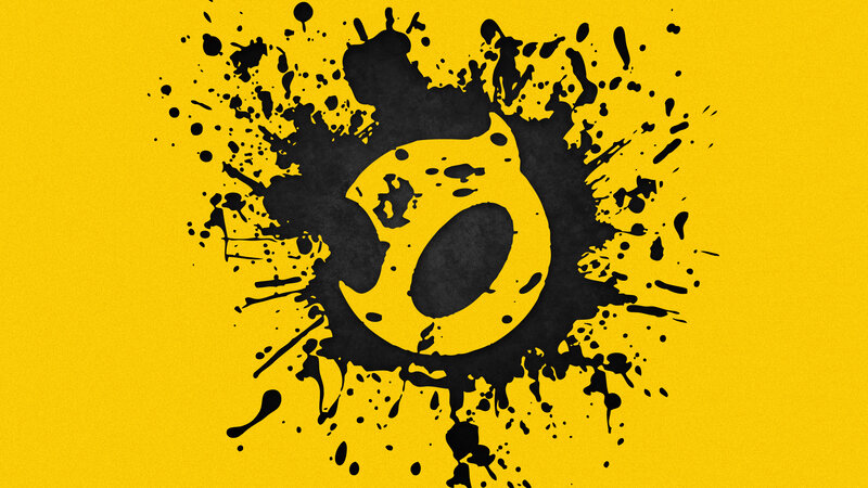 Yellow and Black Splatter
