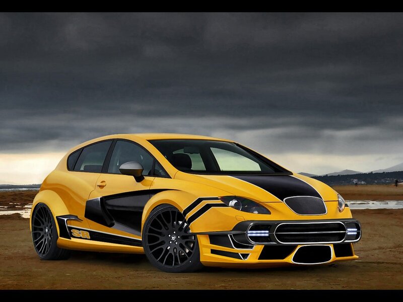 yellow and black sport car