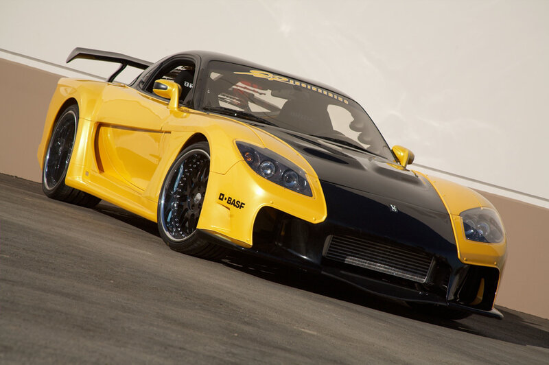 Yellow and black sports car