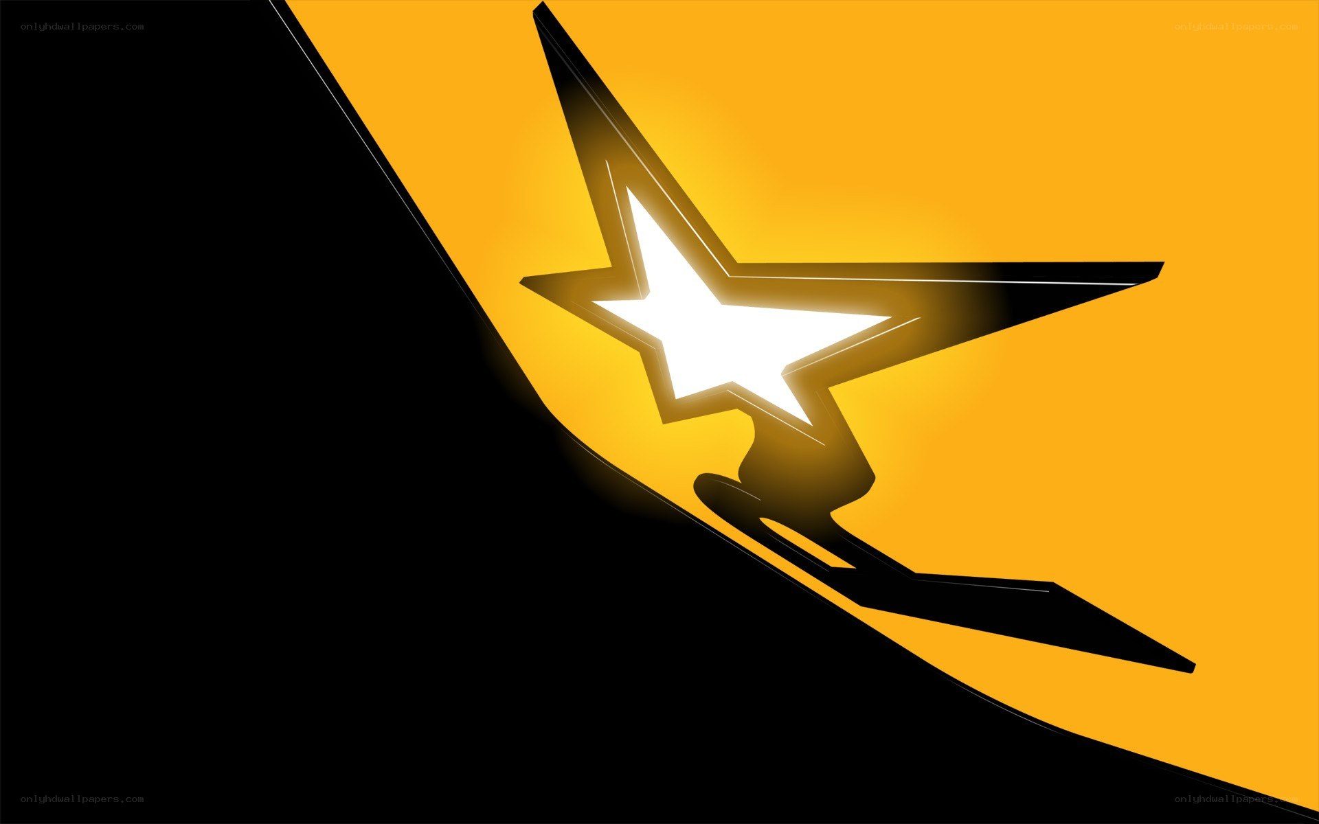 yellow and black star logo
