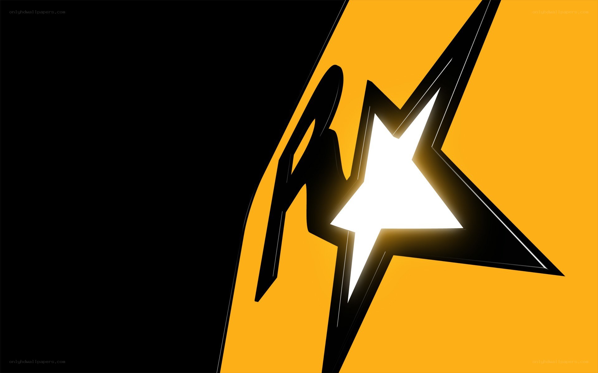 yellow and black star logo
