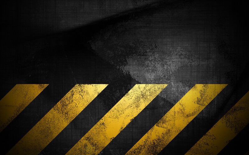 Yellow and Black Stripes — Warning, Digital Art