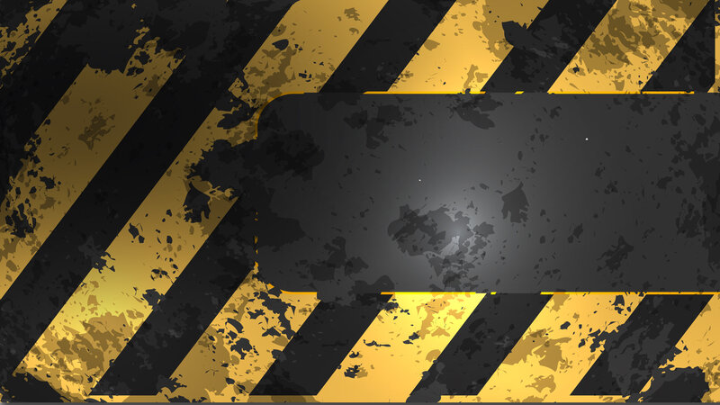 Yellow and Black Stripes — Warning, Vector Art