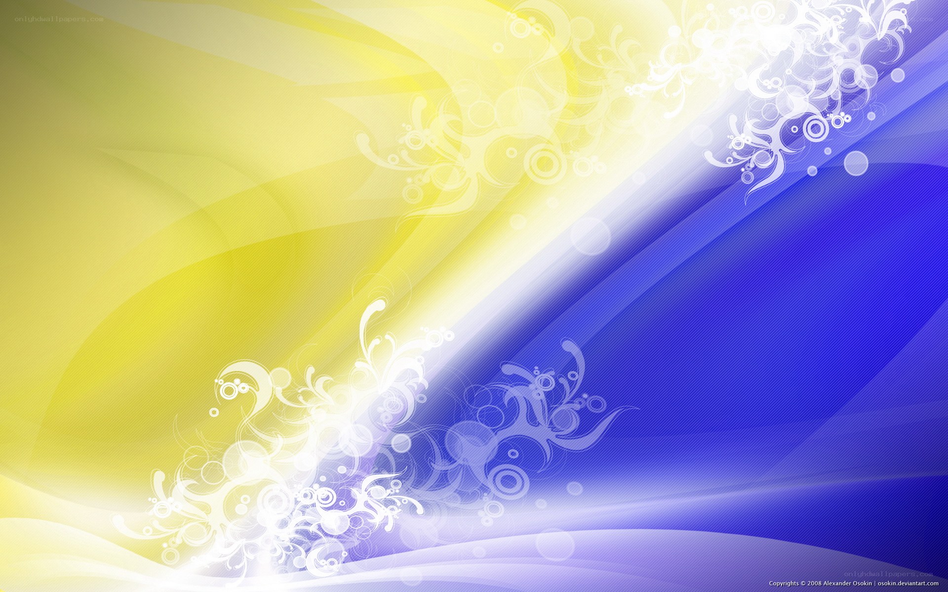 yellow and blue abstract design