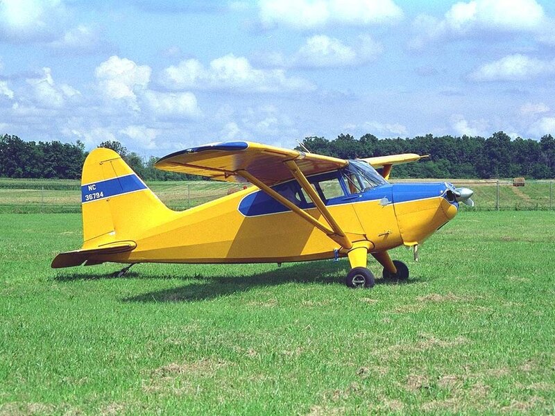 yellow and blue airplane on grass