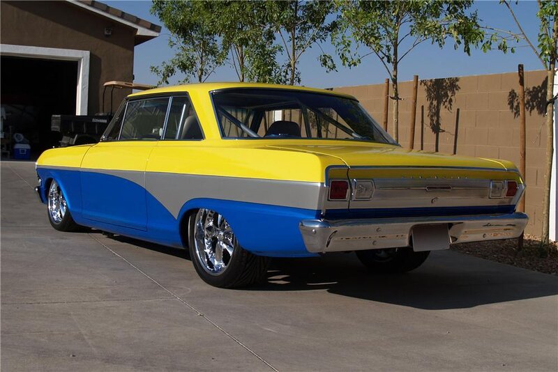 Yellow and Blue Classic Car