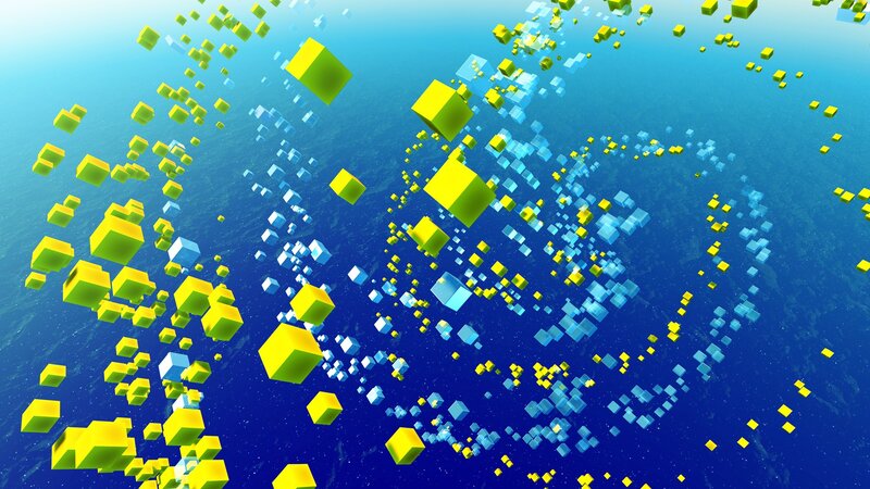 Yellow and Blue Cubes