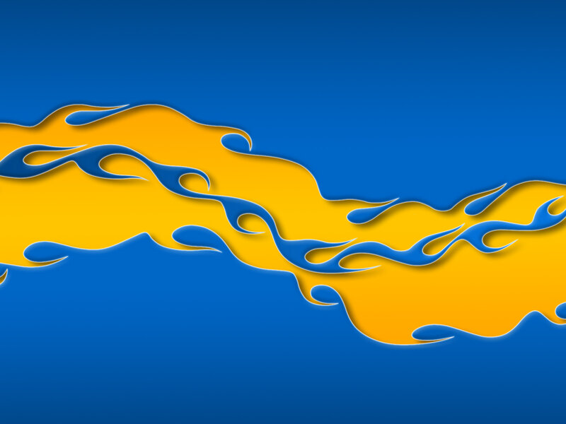 Yellow and Blue Flames