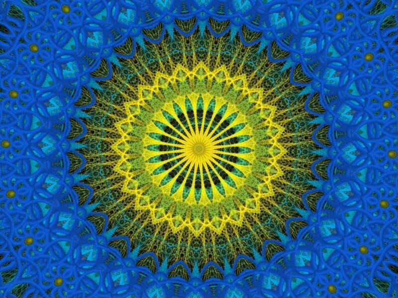 Yellow and Blue Mandala