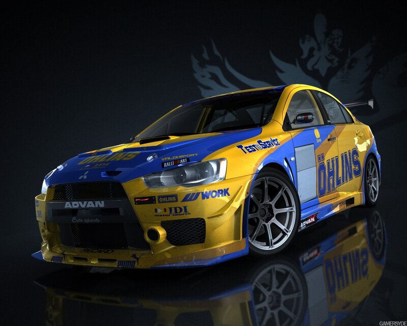 Yellow and Blue Race Car — Dramatic