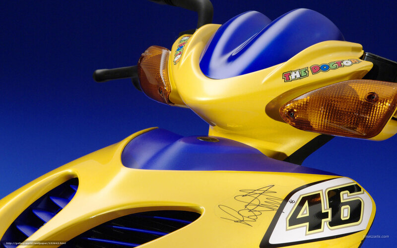 Yellow and Blue Scooter — Dramatic