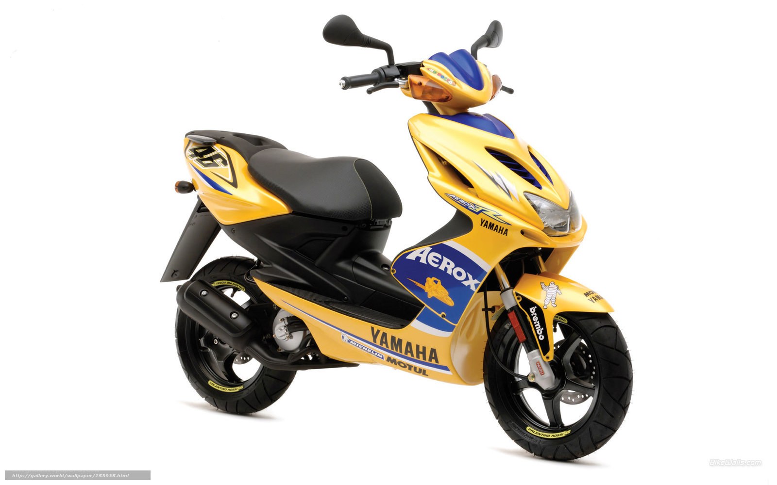 yellow and blue scooter