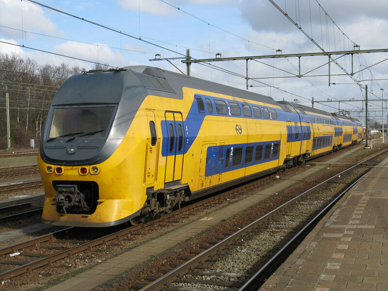 Yellow and Blue Train