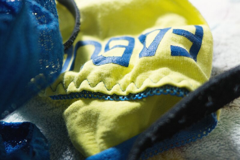 Yellow and Blue Underwear