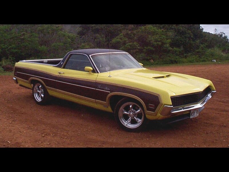 Yellow and Brown Pickup Truck