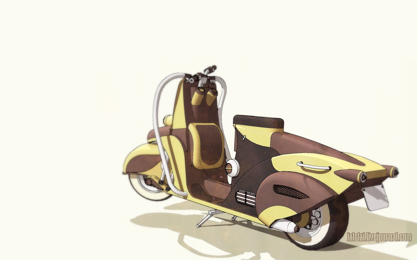 yellow and brown scooter design