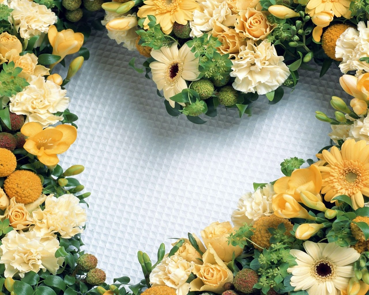 yellow and cream flower wreath