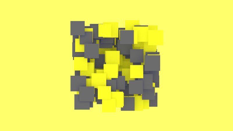 Yellow and Gray Cubes