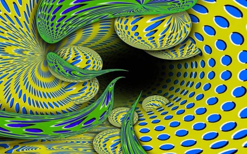 Yellow and Green Abstract Shapes