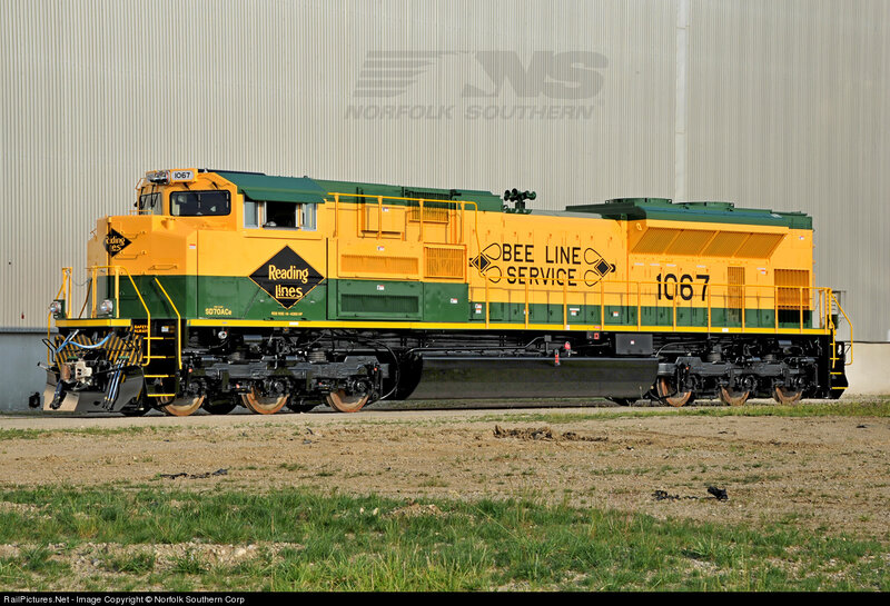 Yellow and Green Locomotive