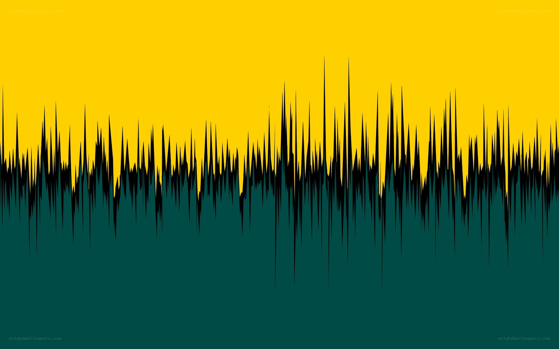 yellow and green soundwave