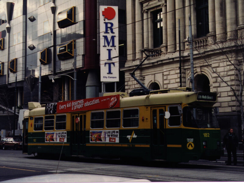 Yellow and Green Tram