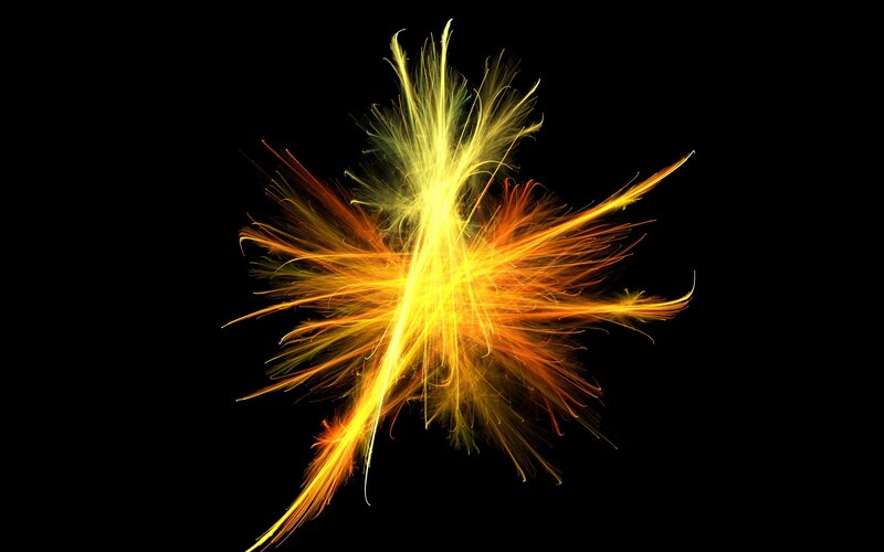 Yellow and Orange Light Burst