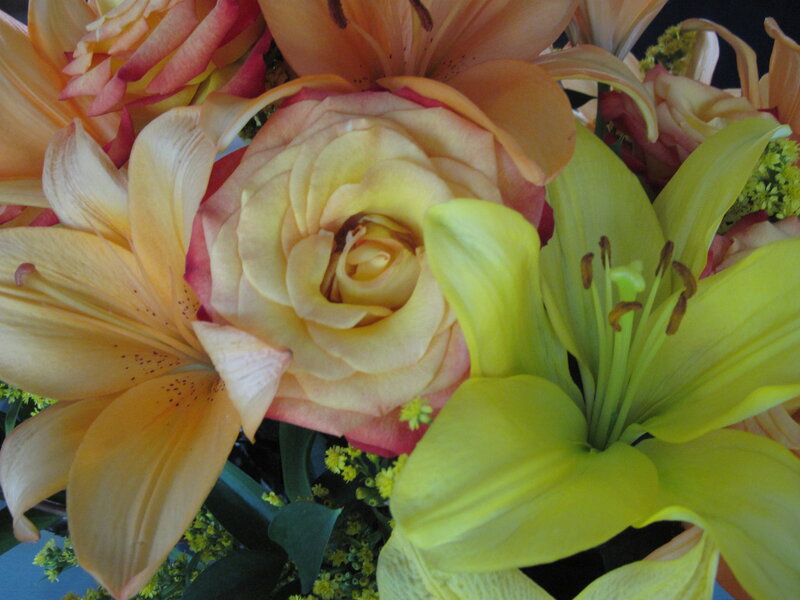 Yellow and Orange Lilies