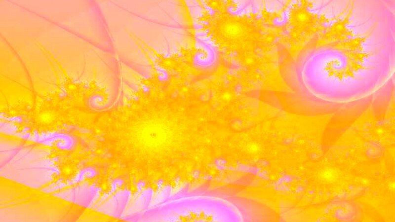 Yellow and Pink Fractal Patterns