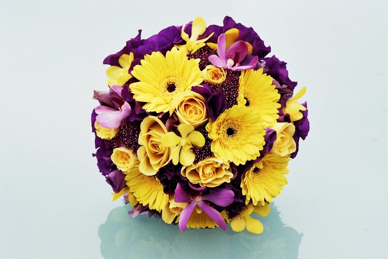 Yellow and Purple Flower Bouquet — Calm