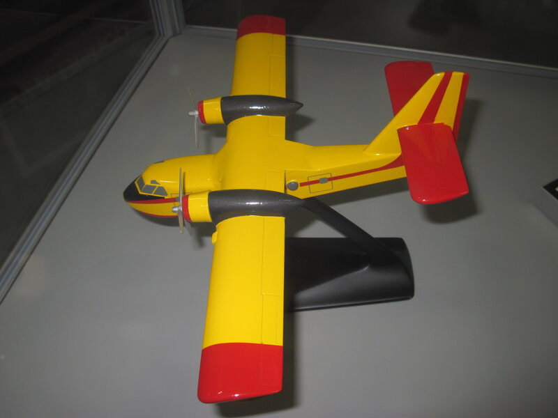 Yellow and Red Airplane Model