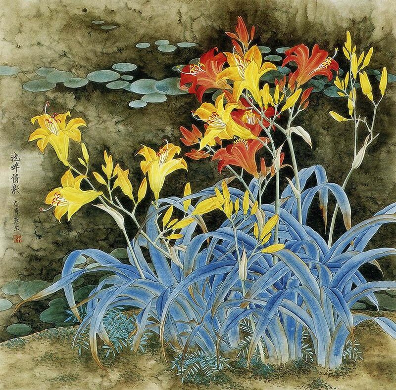 Yellow and Red Lilies — Serene