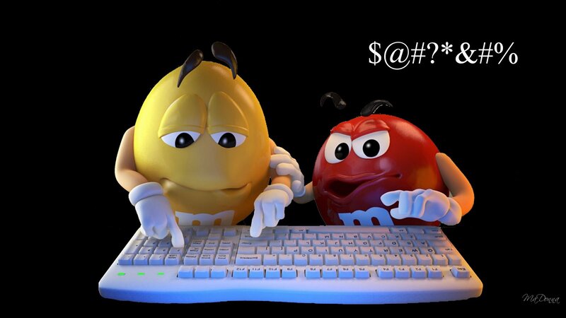Yellow and Red M&m Characters