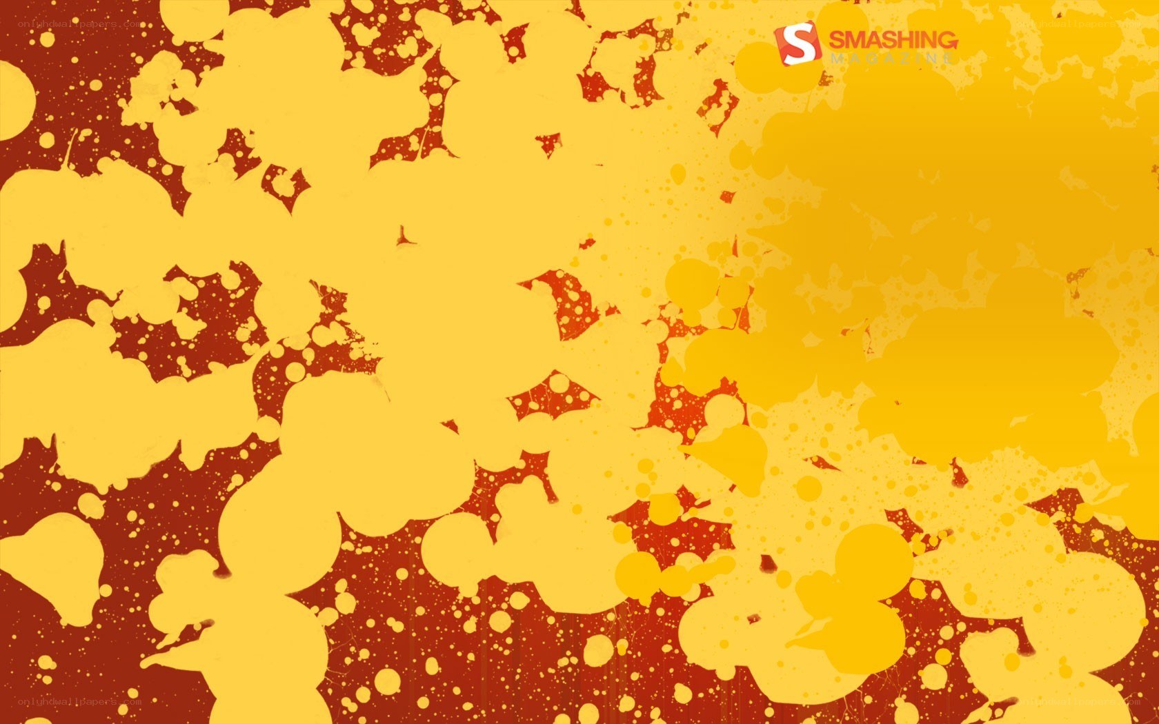 yellow and red paint splatter