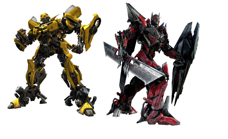 Yellow and Red Robots