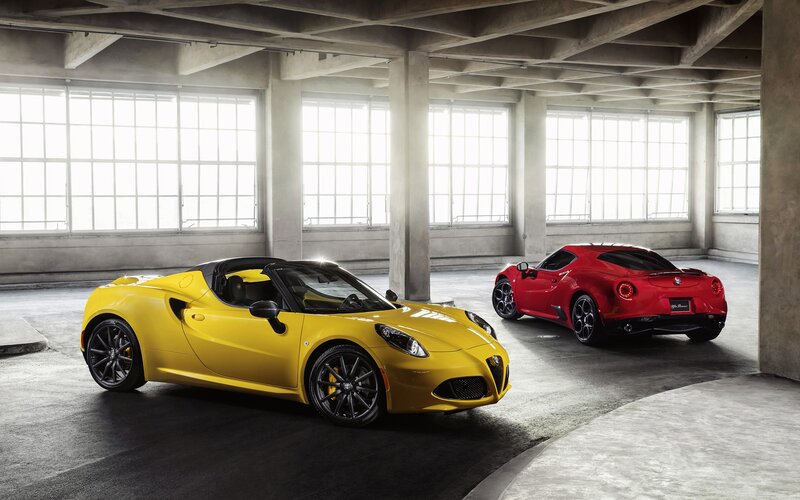 Yellow and Red Sports Cars — Dramatic, Photograph